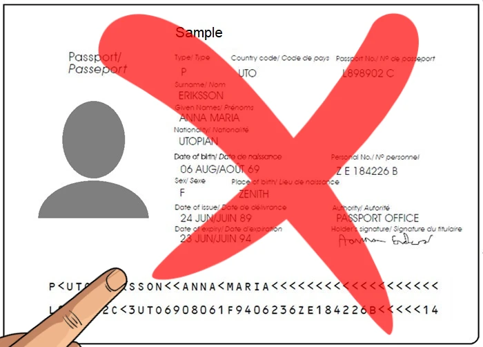 Wrong passport sample 1